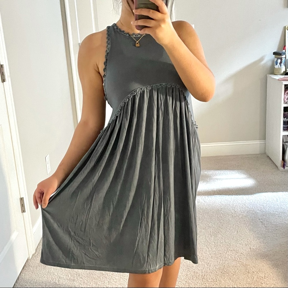 Summery Blue Dress w/ Lace Detail